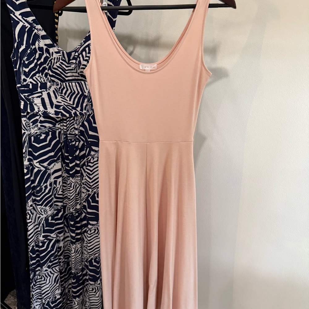 Leith Orange Sleeveless Sundress Midi